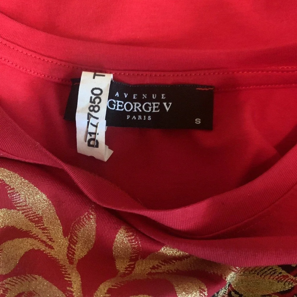 MEN'S GEORGE V AVENUE PARIS RHINESTONE EMBLEM EAGLE T SHIRT CREWNECK SIZE SMALL - Picture 4 of 4